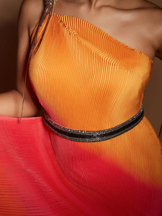 SVENYA SILVER WAIST BELT - House of Doro