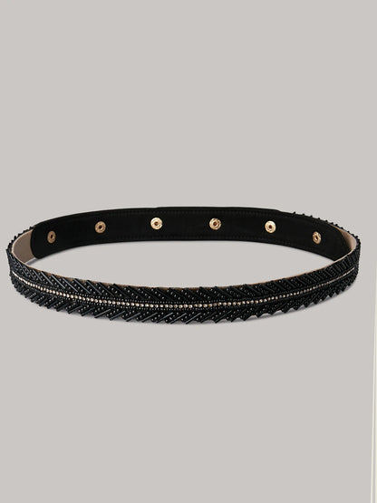 EITHNA BLACK WAIST BELT - House of Doro